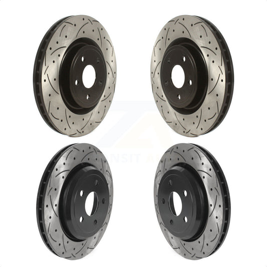 [Avant + Arrière] Kit de disque (percé rainuré revêtu) de frein pour Jeep Grand Cherokee Dodge Durango KD-100465 par DS-One