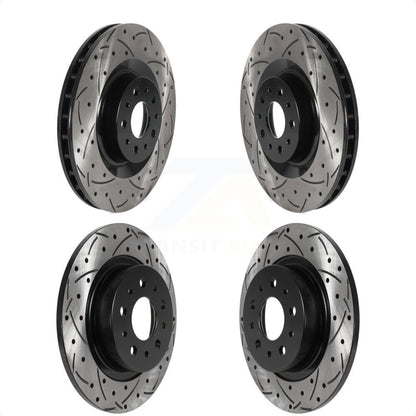 [Avant + Arrière] Kit de disque (percé rainuré revêtu) de frein pour 2014-2020 Fiat 500L KD-100466 par DS-One