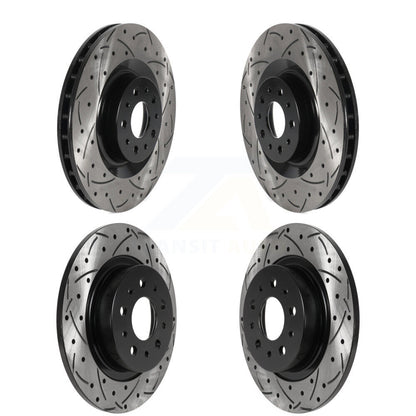 [Avant + Arrière] Kit de disque (percé rainuré revêtu) de frein pour 2014-2020 Fiat 500L KD-100466