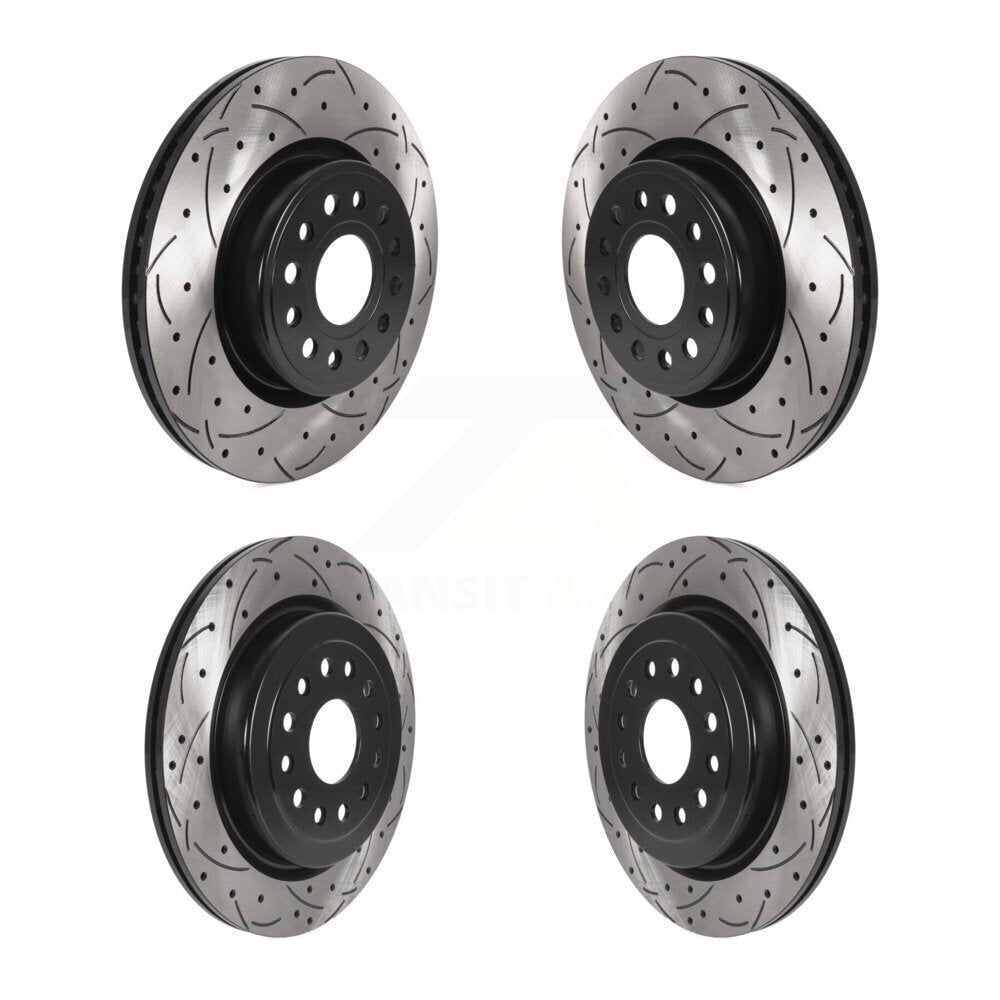 [Avant + Arrière] Kit de disque (percé rainuré revêtu) de frein pour Ram 1500 KD-100467