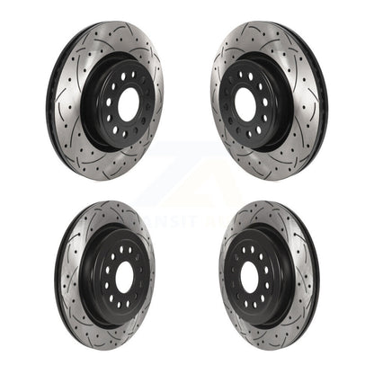 [Avant + Arrière] Kit de disque (percé rainuré revêtu) de frein pour Ram 1500 KD-100467