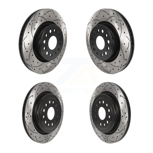 [Avant + Arrière] Kit de disque (percé rainuré revêtu) de frein pour Ram 1500 KD-100467