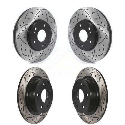 [Avant + Arrière] Kit de disque (percé rainuré revêtu) de frein pour Honda Accord Acura TSX KD-100468 par DS-One