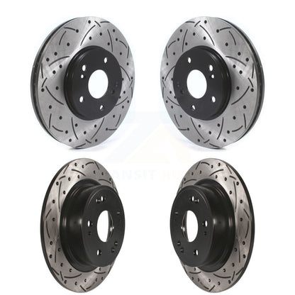 [Avant + Arrière] Kit de disque (percé rainuré revêtu) de frein pour Honda Accord Acura TSX KD-100468