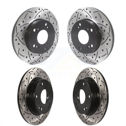 [Avant + Arrière] Kit de disque (percé rainuré revêtu) de frein pour Honda Civic KD-100469 par DS-One