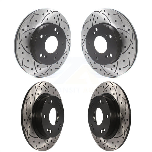 [Avant + Arrière] Kit de disque (percé rainuré revêtu) de frein pour Honda Civic KD-100469 par DS-One