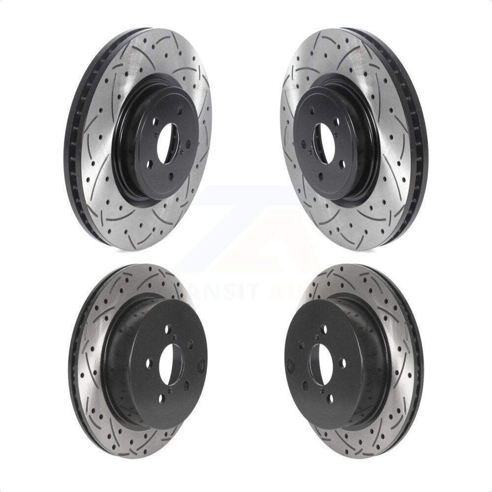 [Avant + Arrière] Kit de disque (percé rainuré revêtu) de frein pour 2014-2018 Subaru Forester 2.0L KD-100475 par DS-One