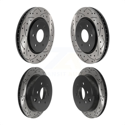 [Avant + Arrière] Kit de disque (percé rainuré revêtu) de frein pour Nissan Frontier Xterra Suzuki Equator KD-100476 par DS-One