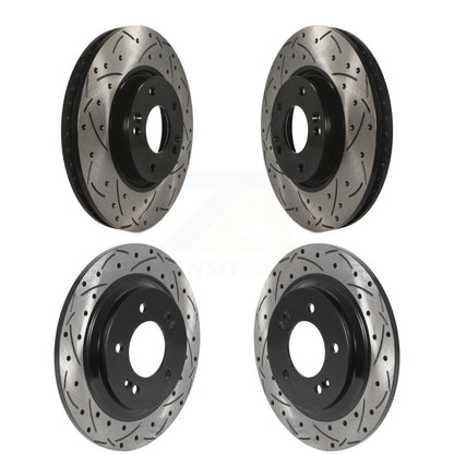 [Avant + Arrière] Kit de disque (percé rainuré revêtu) de frein pour Kia Optima Hyundai Sonata Soul EV KD-100480