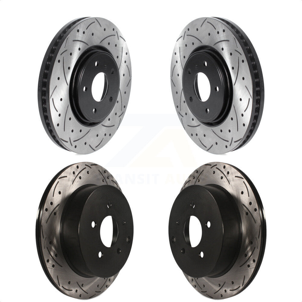 [Avant + Arrière] Kit de disque (percé rainuré revêtu) de frein pour Infiniti FX35 FX37 QX70 FX45 INFINITI KD-100481 par DS-One