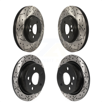 [Avant + Arrière] Kit de disque (percé rainuré revêtu) de frein pour 2015 Mini Cooper 2.0L 1.5L avec 294mm Diameter Rotor KD-100484 par DS-One