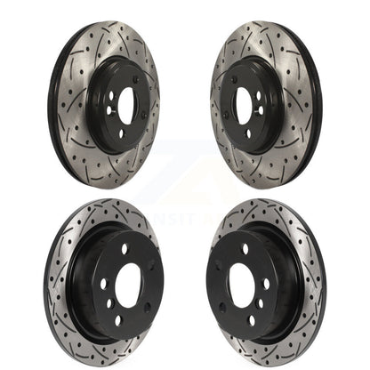 [Avant + Arrière] Kit de disque (percé rainuré revêtu) de frein pour 2015 Mini Cooper 2.0L 1.5L avec 294mm Diameter Rotor KD-100484