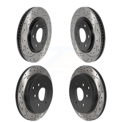 [Avant + Arrière] Kit de disque (percé rainuré revêtu) de frein pour INFINITI Nissan Armada QX80 QX56 KD-100487