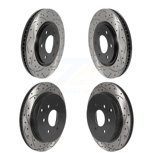 [Avant + Arrière] Kit de disque (percé rainuré revêtu) de frein pour INFINITI Nissan Armada QX80 QX56 KD-100487