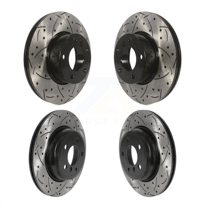 [Avant + Arrière] Kit de disque (percé rainuré revêtu) de frein pour BMW 330i xDrive 430i sans Blue Painted Calipers KD-100489 par DS-One