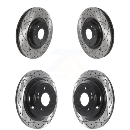 [Avant + Arrière] Kit de disque (percé rainuré revêtu) de frein pour Hyundai Genesis KD-100490