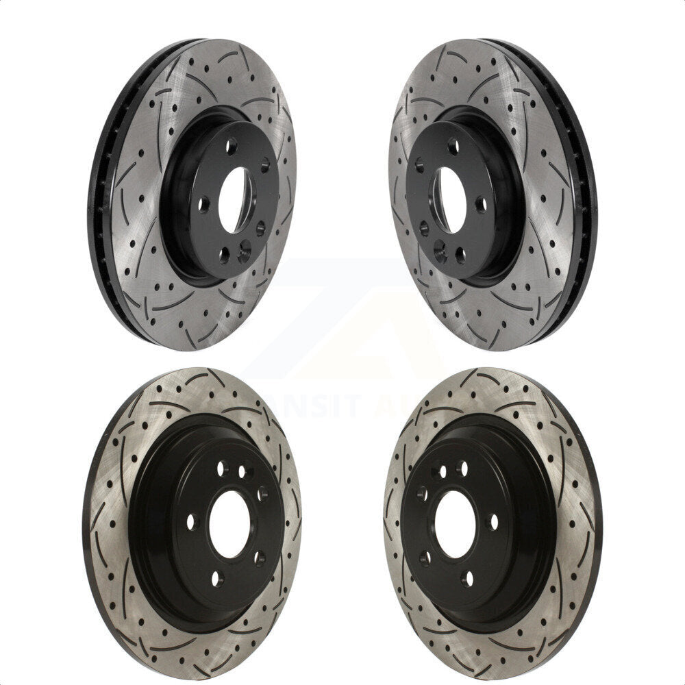 [Avant + Arrière] Kit de disque (percé rainuré revêtu) de frein pour Volvo S60 V70 avec 300mm Diameter Rotor KD-100491 par DS-One