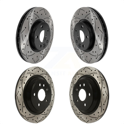 [Avant + Arrière] Kit de disque (percé rainuré revêtu) de frein pour Volvo S60 V70 avec 300mm Diameter Rotor KD-100491 par DS-One