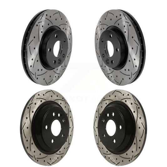 [Avant + Arrière] Kit de disque (percé rainuré revêtu) de frein pour Volvo S60 V70 avec 300mm Diameter Rotor KD-100491