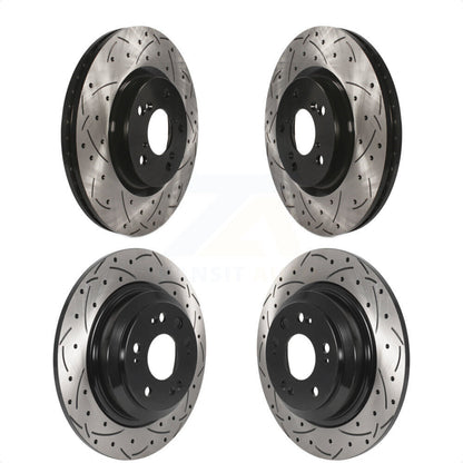 [Avant + Arrière] Kit de disque (percé rainuré revêtu) de frein pour 2009-2014 Acura TL KD-100495 par DS-One