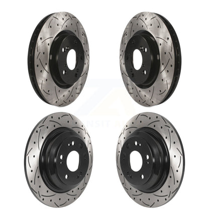 [Avant + Arrière] Kit de disque (percé rainuré revêtu) de frein pour 2009-2014 Acura TL KD-100495