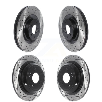 [Avant + Arrière] Kit de disque (percé rainuré revêtu) de frein pour Hyundai Genesis G80 Kia K900 KD-100496