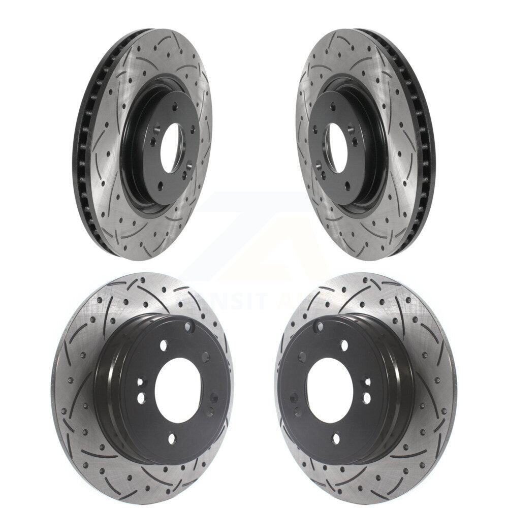[Avant + Arrière] Kit de disque (percé rainuré revêtu) de frein pour Kia Optima Hyundai Tucson Azera Cadenza KD-100499