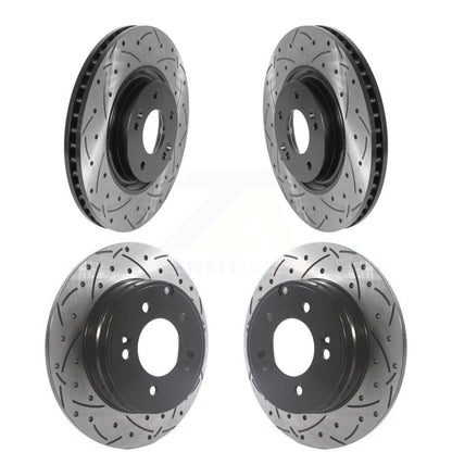 [Avant + Arrière] Kit de disque (percé rainuré revêtu) de frein pour Kia Optima Hyundai Tucson Azera Cadenza KD-100499