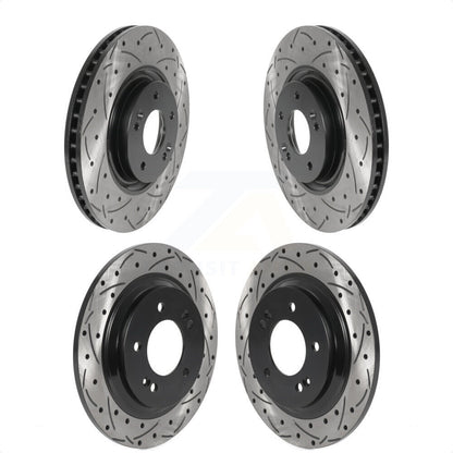 [Avant + Arrière] Kit de disque (percé rainuré revêtu) de frein pour Kia Optima Hyundai Sonata Cadenza Azera KD-100501 par DS-One