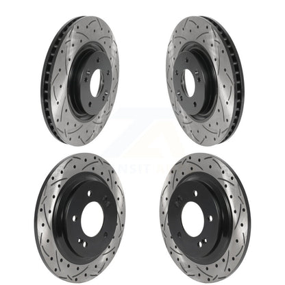 [Avant + Arrière] Kit de disque (percé rainuré revêtu) de frein pour Kia Optima Hyundai Sonata Cadenza Azera KD-100501