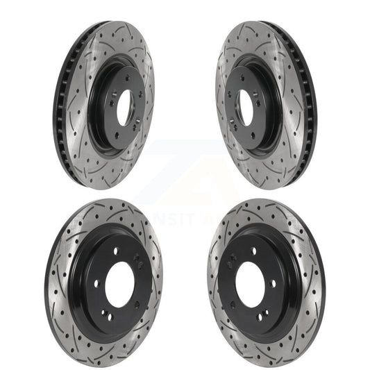 [Avant + Arrière] Kit de disque (percé rainuré revêtu) de frein pour Kia Optima Hyundai Sonata Cadenza Azera KD-100501