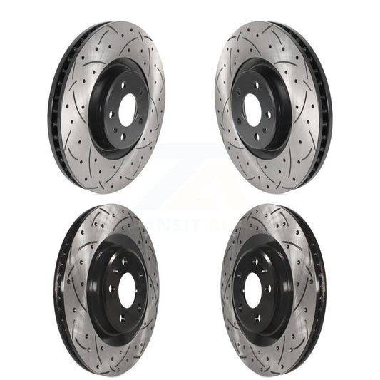 [Avant + Arrière] Kit de disque (percé rainuré revêtu) de frein pour Audi A6 Quattro A7 KD-100503