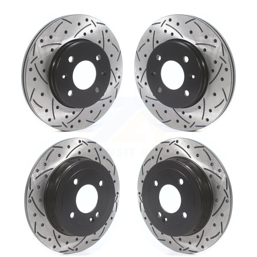 [Avant + Arrière] Kit de disque (percé rainuré revêtu) de frein pour Hyundai Accent Kia Rio KD-100506