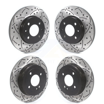 [Avant + Arrière] Kit de disque (percé rainuré revêtu) de frein pour Hyundai Accent Kia Rio KD-100506