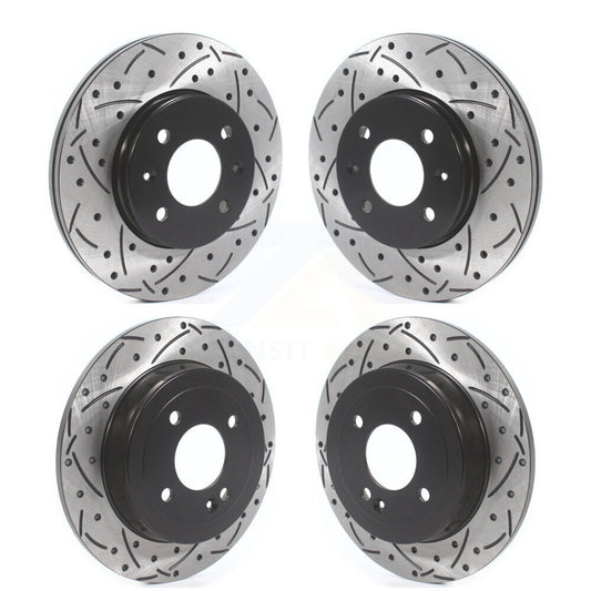 [Avant + Arrière] Kit de disque (percé rainuré revêtu) de frein pour Hyundai Accent Kia Rio KD-100506