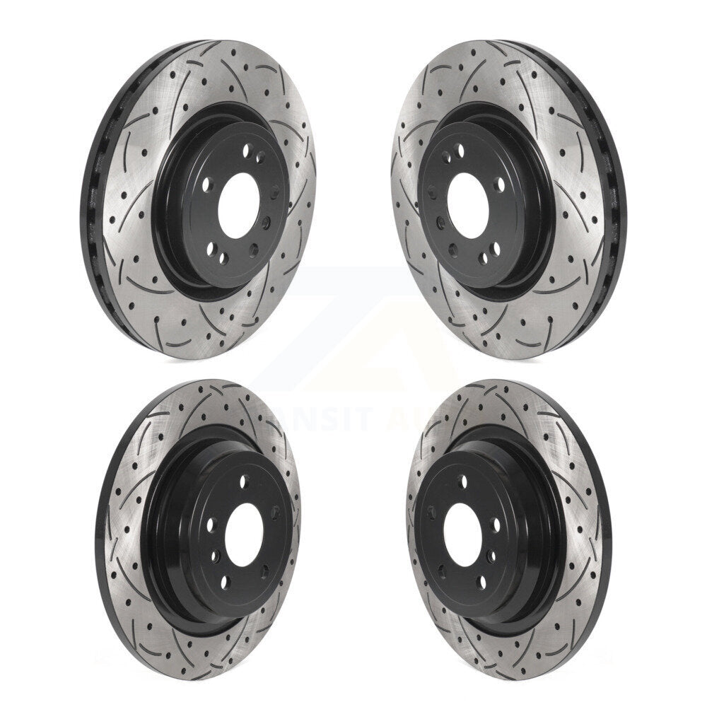 [Avant + Arrière] Kit de disque (percé rainuré revêtu) de frein pour Mercedes-Benz ML350 GLE350 ML250 GLE300d KD-100507