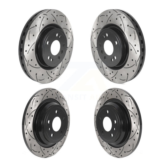 [Avant + Arrière] Kit de disque (percé rainuré revêtu) de frein pour Mercedes-Benz ML350 GLE350 ML250 GLE300d KD-100507