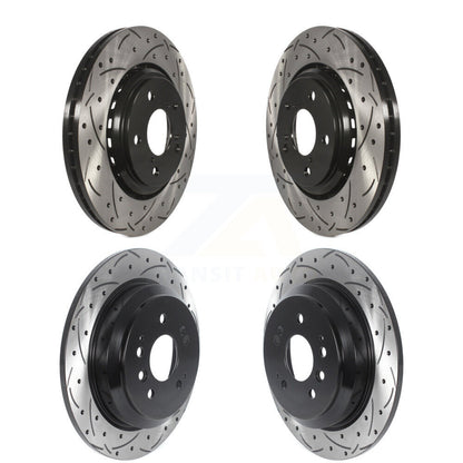 [Avant + Arrière] Kit de disque (percé rainuré revêtu) de frein pour Honda Pilot Ridgeline Passport KD-100508