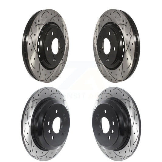 [Avant + Arrière] Kit de disque (percé rainuré revêtu) de frein pour Honda Pilot Ridgeline Passport KD-100508
