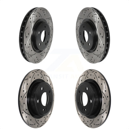 [Avant + Arrière] Kit de disque (percé rainuré revêtu) de frein pour Mercedes-Benz CLA250 GLA250 INFINITI QX30 B Electric Drive B250 KD-100509 par DS-One