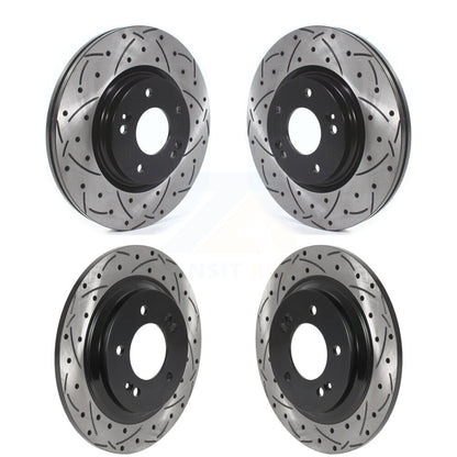 [Avant + Arrière] Kit de disque (percé rainuré revêtu) de frein pour Kia Optima Hyundai Sonata Elantra GT Forte KD-100512
