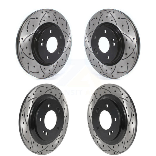 [Avant + Arrière] Kit de disque (percé rainuré revêtu) de frein pour Kia Optima Hyundai Sonata Elantra GT Forte KD-100512