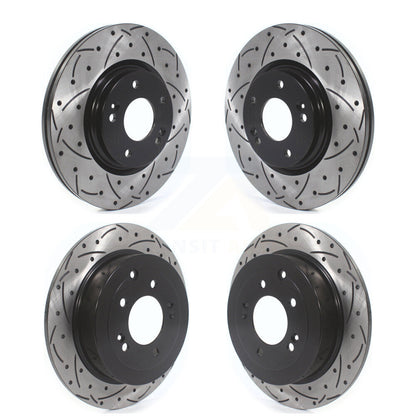 [Avant + Arrière] Kit de disque (percé rainuré revêtu) de frein pour Hyundai Tucson Kia Sportage KD-100513