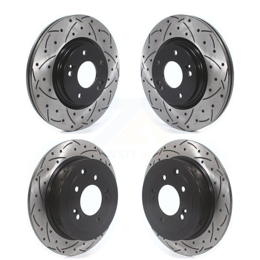 [Avant + Arrière] Kit de disque (percé rainuré revêtu) de frein pour Hyundai Tucson Kia Sportage KD-100513