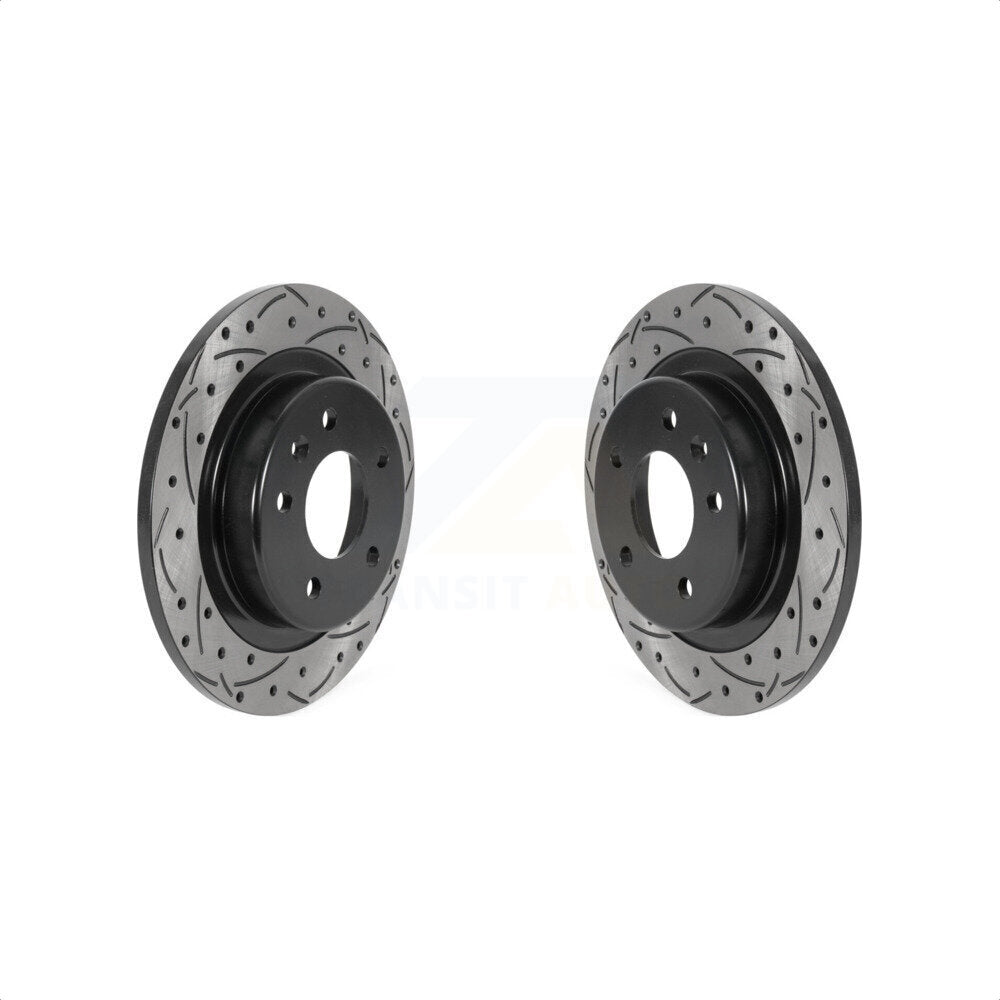 [Arrière] Kit de disque (percé rainuré revêtu) de frein pour Chevrolet Equinox Malibu GMC Terrain Buick Envision LaCrosse Regal Sportback TourX KD-100518 par DS-One