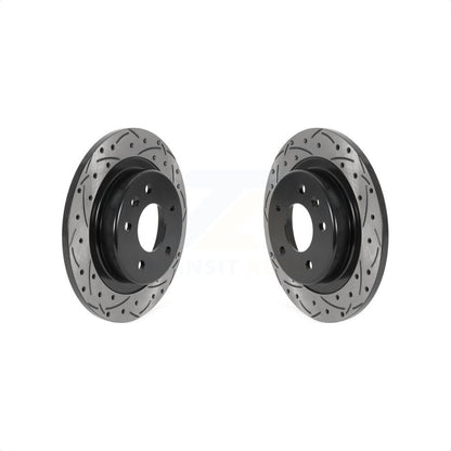 [Arrière] Kit de disque (percé rainuré revêtu) de frein pour Chevrolet Equinox Malibu GMC Terrain Buick Envision LaCrosse Regal Sportback TourX KD-100518 par DS-One