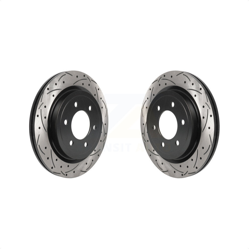 [Arrière] Kit de disque (percé rainuré revêtu) de frein pour Ford F-150 Expedition Lincoln Navigator KD-100522 par DS-One