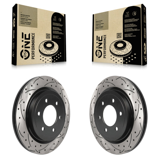 [Arrière] Kit de disque (percé rainuré revêtu) de frein pour Ford F-150 Expedition Lincoln Navigator KD-100522