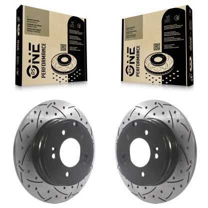 [Arrière] Kit de disque (percé rainuré revêtu) de frein pour Hyundai Sonata Kia Optima Tucson Azera Cadenza KD-100531