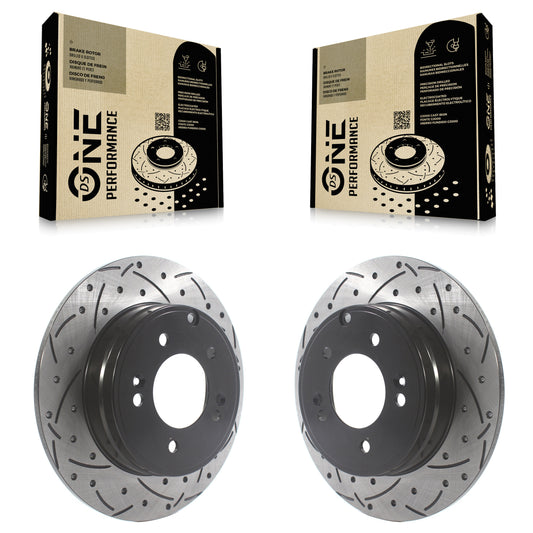 [Arrière] Kit de disque (percé rainuré revêtu) de frein pour Hyundai Sonata Kia Optima Tucson Azera Cadenza KD-100531
